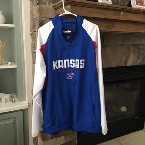 Adidas Kansas University Football Mens Windbreaker ❤️